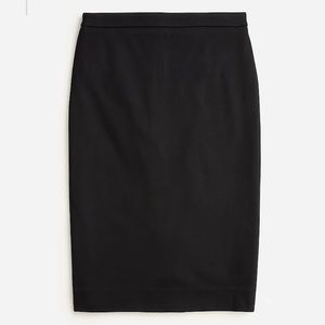 NWOT J. Crew No. 2 Pencil Skirt in Stretch Twill, black, size 0